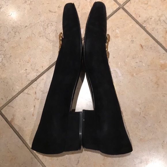 Bruno Magali suede black flats golden buckles - Picture 6 of 13